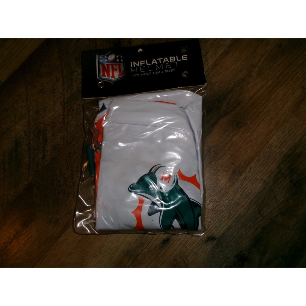 MIAMI DOLPHINS HELMET INFLATABLE  BEACH GOLF Y2K 00S HAT CAP VINTAGE J2
